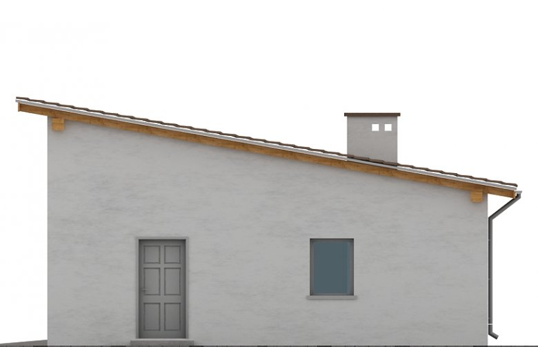 Projekt domu energooszczędnego G142 - Budynek garażowy - elewacja 3