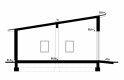 Projekt domu energooszczędnego G142 - Budynek garażowy - przekrój 1