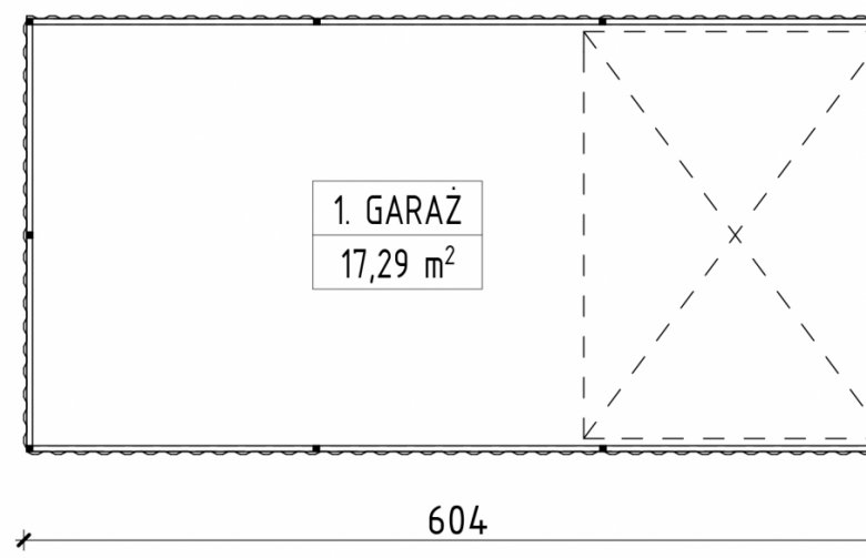 Projekt domu energooszczędnego G143 - Budynek garażowy - 