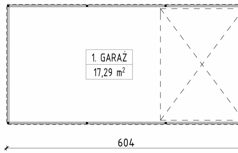 Projekt domu energooszczędnego G145 - Budynek garażowy - 