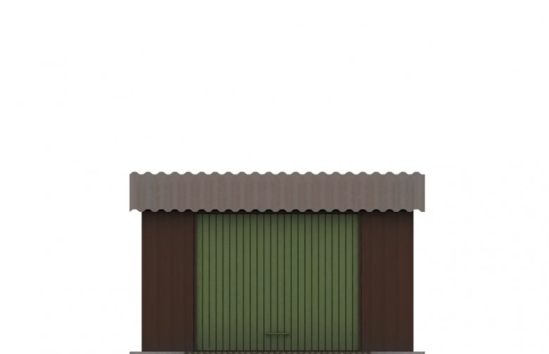 Projekt domu energooszczędnego G146 - Budynek garażowy - elewacja 1