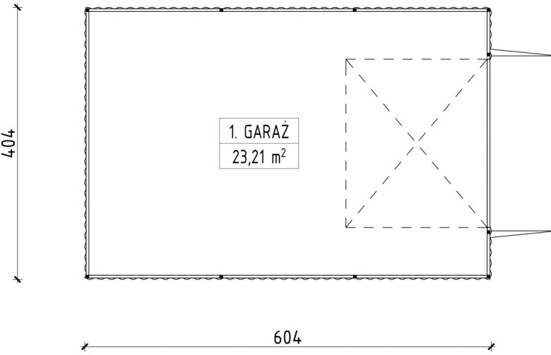 Projekt domu energooszczędnego G146 - Budynek garażowy - 