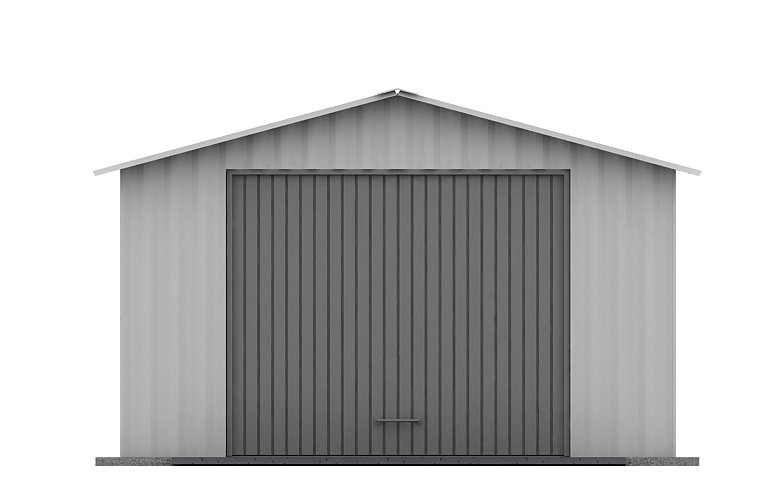 Projekt domu energooszczędnego G147 - Budynek garażowy - elewacja 1