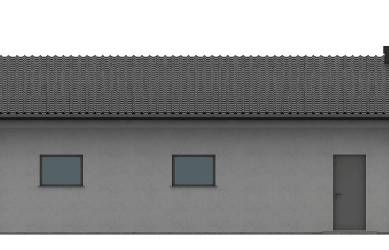 Projekt domu energooszczędnego G149 - Budynek garażowy - elewacja 3