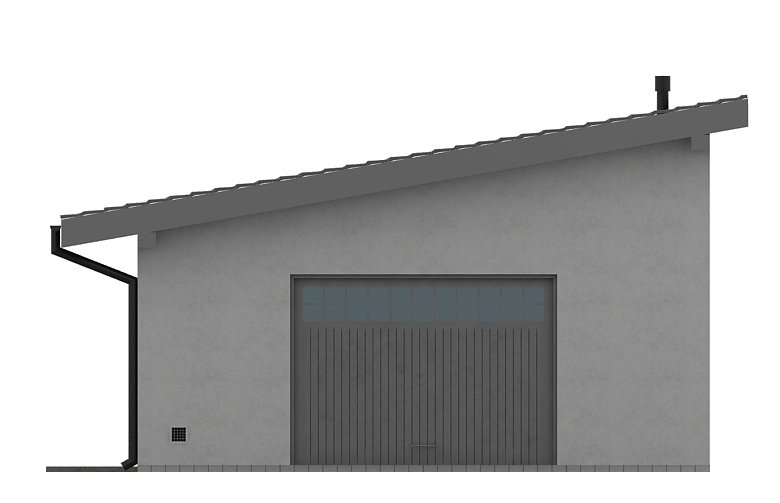 Projekt domu energooszczędnego G149 - Budynek garażowy - elewacja 1