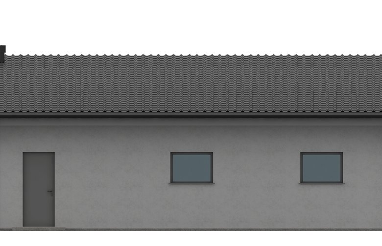 Projekt domu energooszczędnego G149 - Budynek garażowy - elewacja 3