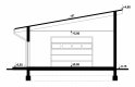 Projekt domu energooszczędnego G149 - Budynek garażowy - przekrój 1
