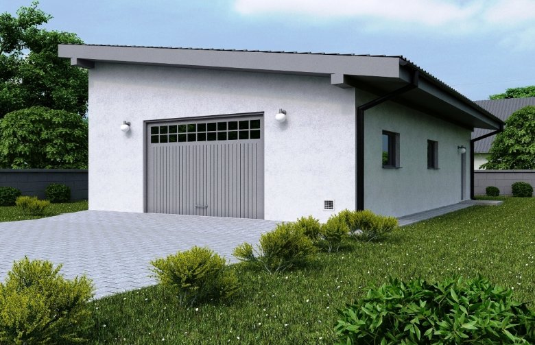 Projekt domu energooszczędnego G149 - Budynek garażowy