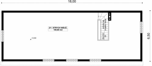 Rzut projektu G151 - Budynek gospodarczy