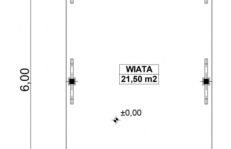 Projekt domu energooszczędnego G152 - Wiata drewniana - 