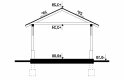 Projekt domu energooszczędnego G152 - Wiata drewniana - przekrój 1