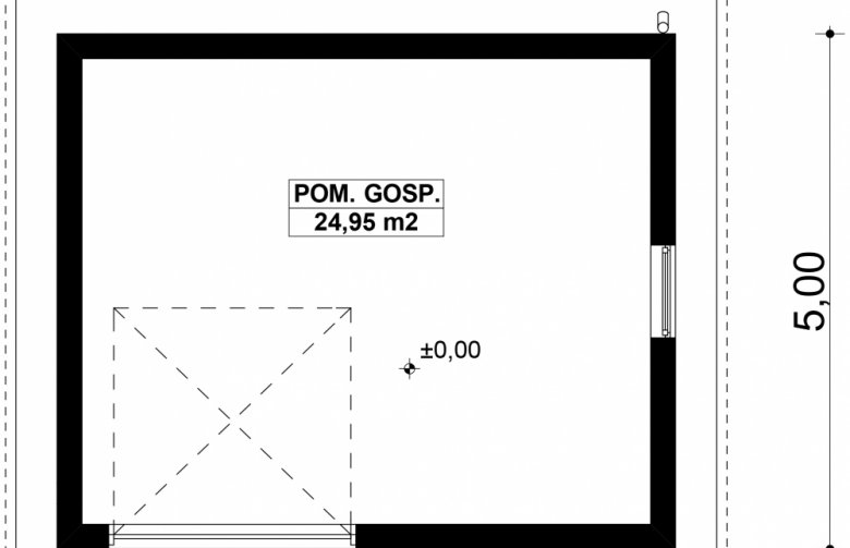 Projekt domu energooszczędnego G153 - Budynek gospodarczy - 