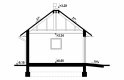 Projekt domu energooszczędnego G153 - Budynek gospodarczy - przekrój 1