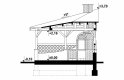 Projekt budynku gospodarczego G157 - Altana ogrodowa - przekrój 1