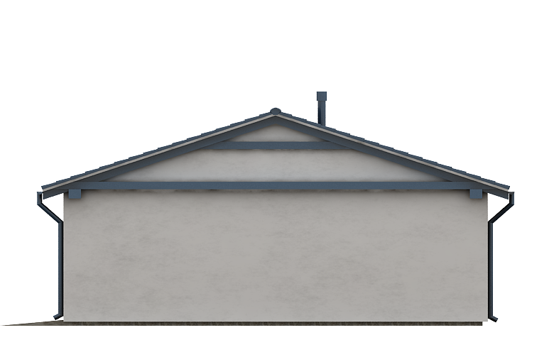 Projekt domu energooszczędnego G155 - Budynek garażowy - elewacja 3