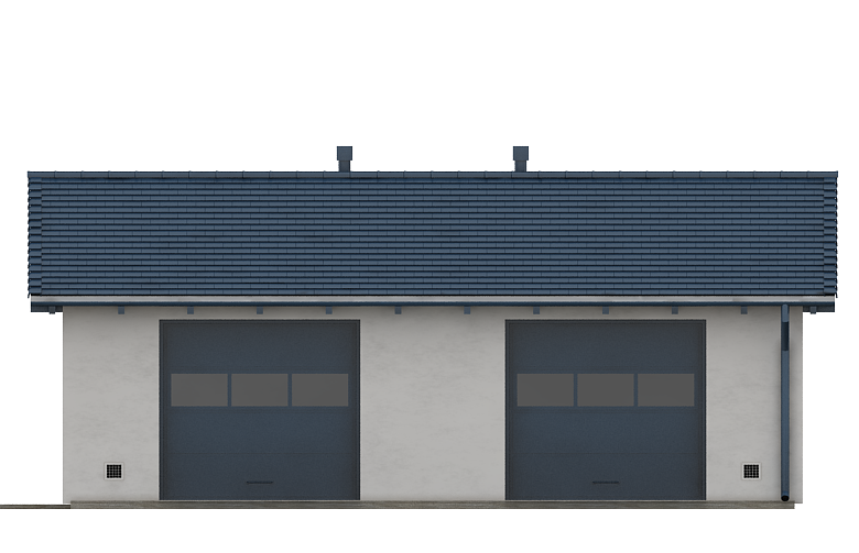 Projekt domu energooszczędnego G155 - Budynek garażowy - elewacja 4