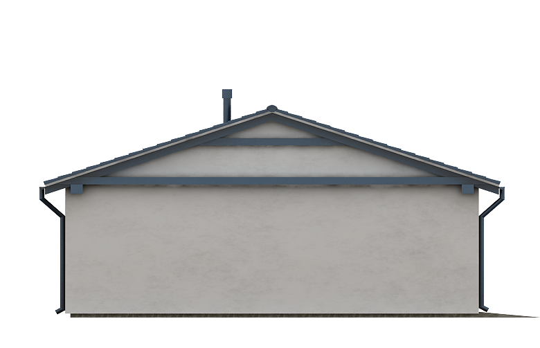 Projekt domu energooszczędnego G155 - Budynek garażowy - elewacja 3