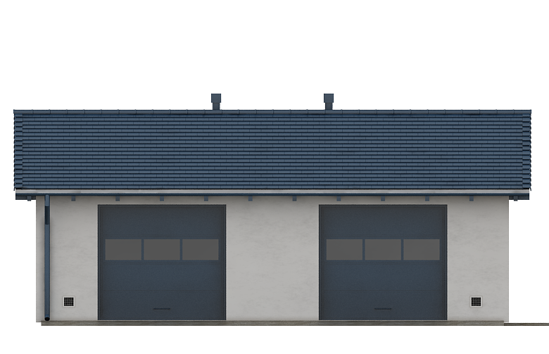 Projekt domu energooszczędnego G155 - Budynek garażowy - elewacja 4