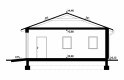 Projekt domu energooszczędnego G155 - Budynek garażowy - przekrój 1