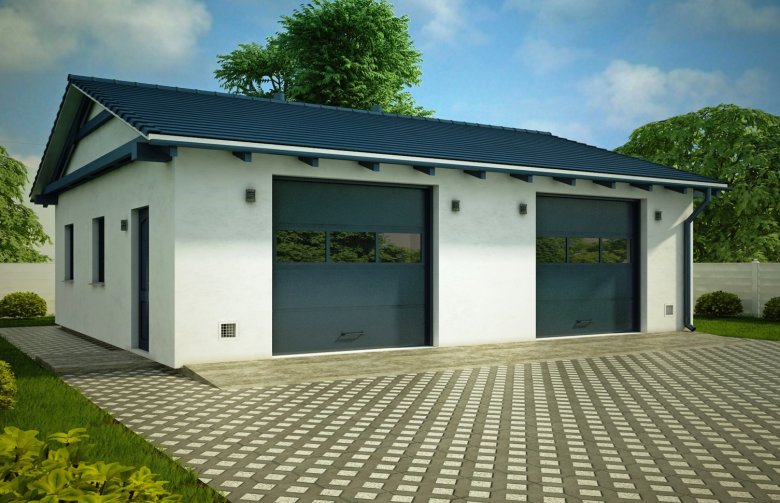 Projekt domu energooszczędnego G155 - Budynek garażowy