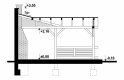 Projekt domu nowoczesnego G156 - Altana ogrodowa - przekrój 1