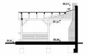 Projekt domu nowoczesnego G156 - Altana ogrodowa - przekrój 1