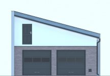 Elewacja projektu G158 - Budynek garażowo - gospodarczy - 2 - wersja lustrzana