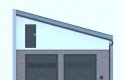 Projekt domu energooszczędnego G158 - Budynek garażowo - gospodarczy - elewacja 2
