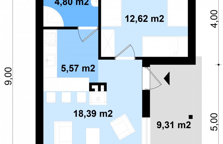 Projekt domu letniskowego G159 - Budynek letniskowy - 