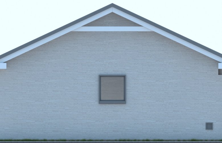 Projekt domu energooszczędnego G163 - Budynek garażowy z wiatą - elewacja 3