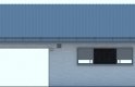 Projekt domu energooszczędnego G163 - Budynek garażowy z wiatą - elewacja 4