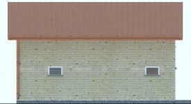 Elewacja projektu G164 - Budynek garażowo - gospodarczy - 3 - wersja lustrzana