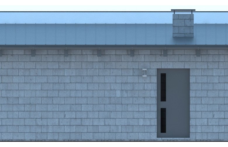 Projekt domu energooszczędnego G165 -  Budynek garażowo - gospodarczy - elewacja 3