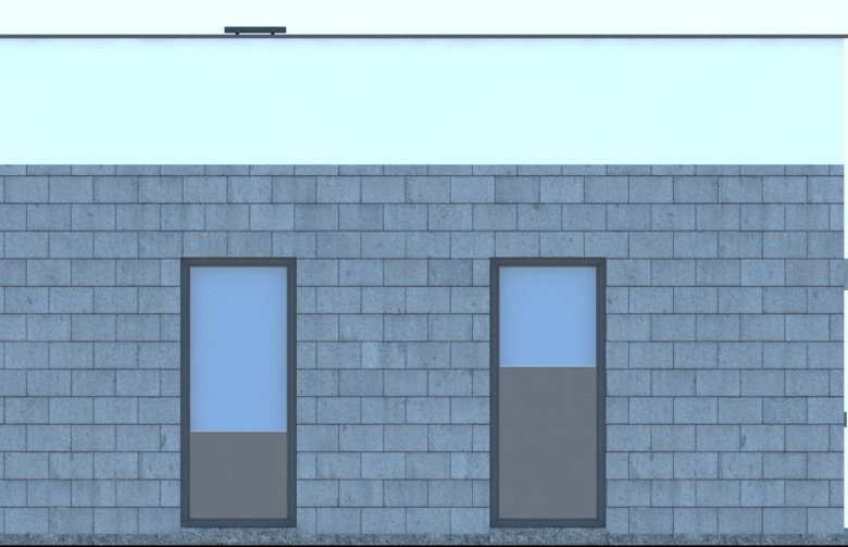 Projekt domu energooszczędnego G165 -  Budynek garażowo - gospodarczy - elewacja 4