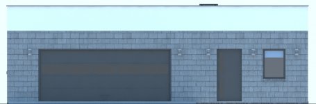 Elewacja projektu G165 -  Budynek garażowo - gospodarczy - 1 - wersja lustrzana