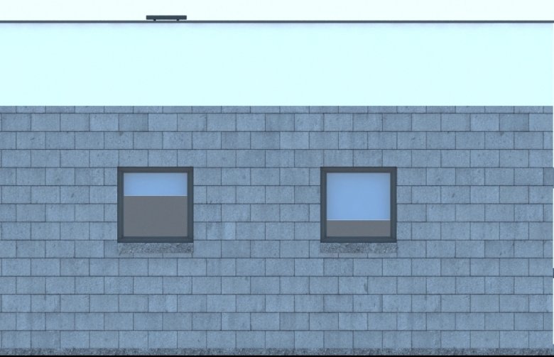 Projekt domu energooszczędnego G165 -  Budynek garażowo - gospodarczy - elewacja 2