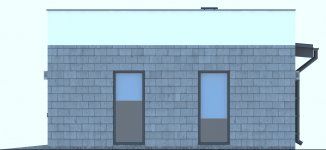 Elewacja projektu G165 -  Budynek garażowo - gospodarczy - 4 - wersja lustrzana