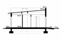 Projekt domu energooszczędnego G165 -  Budynek garażowo - gospodarczy - przekrój 1