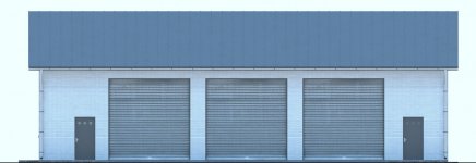 Elewacja projektu G166 - Budynek garażowo - gospodarczy - 1