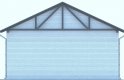 Projekt domu energooszczędnego G166 - Budynek garażowo - gospodarczy - elewacja 2