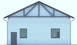Elewacja projektu G166 - Budynek garażowo - gospodarczy - 4