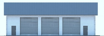 Elewacja projektu G166 - Budynek garażowo - gospodarczy - 1 - wersja lustrzana