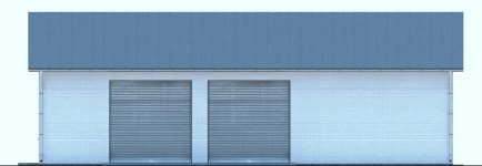 Elewacja projektu G166 - Budynek garażowo - gospodarczy - 3 - wersja lustrzana