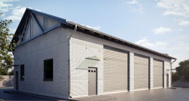 Projekt domu G166 - Budynek garażowo - gospodarczy