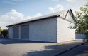Projekt domu energooszczędnego G166 - Budynek garażowo - gospodarczy - wizualizacja 1