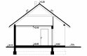 Projekt domu energooszczędnego G169 - Budynek garażowo - gospodarczy - przekrój 1