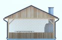 Projekt domu energooszczędnego G170 - Wiata drewniana - elewacja 1