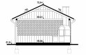 Projekt domu energooszczędnego G170 - Wiata drewniana - przekrój 1