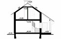 Projekt domu letniskowego G172 - Budynek letniskowy - przekrój 1