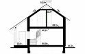 Projekt domu letniskowego G172 - Budynek letniskowy - przekrój 1